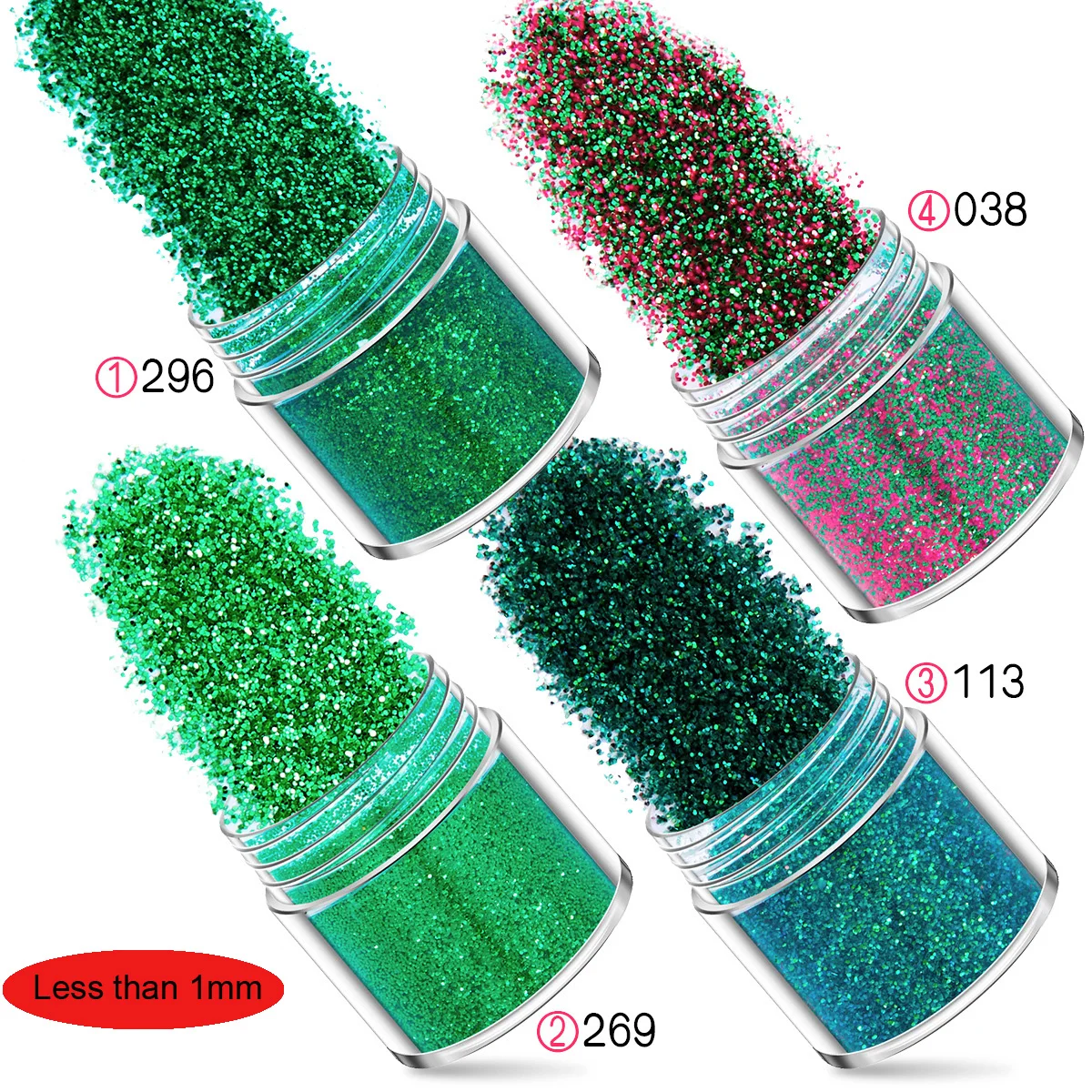 Набор для декорирования ногтей градиентными лазерными блестками красочного порошка пайеток для Рождественской вечеринки, создания одежды и шитья аксессуаров 009.