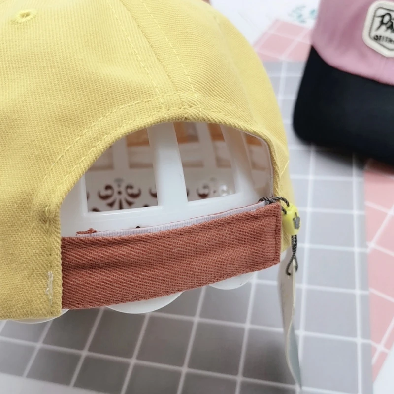 Gorra de b&eacute;isbol con letras para beb&eacute;, gorro ajustable de algod&oacute;n, transpirable, para verano e invierno-5
