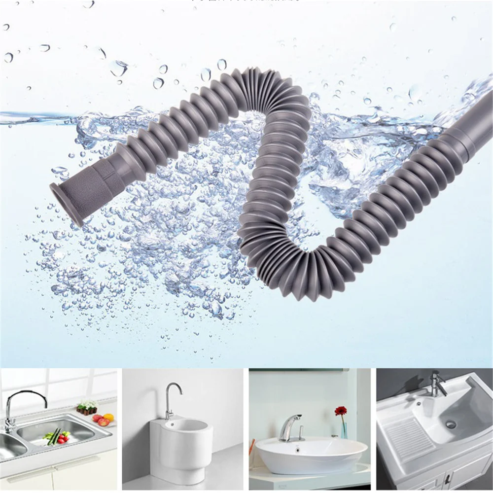 Wash Basin Pipe Plumbing Kitchen Sewer Flexible Bathroom Sink Drains Downcomer Hose Waste Overflow for | Дом и сад