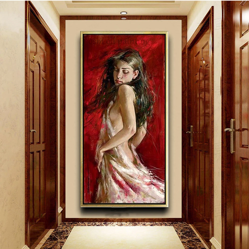 Ручная работа Современная картина маслом для женщин популярный портрет красивой