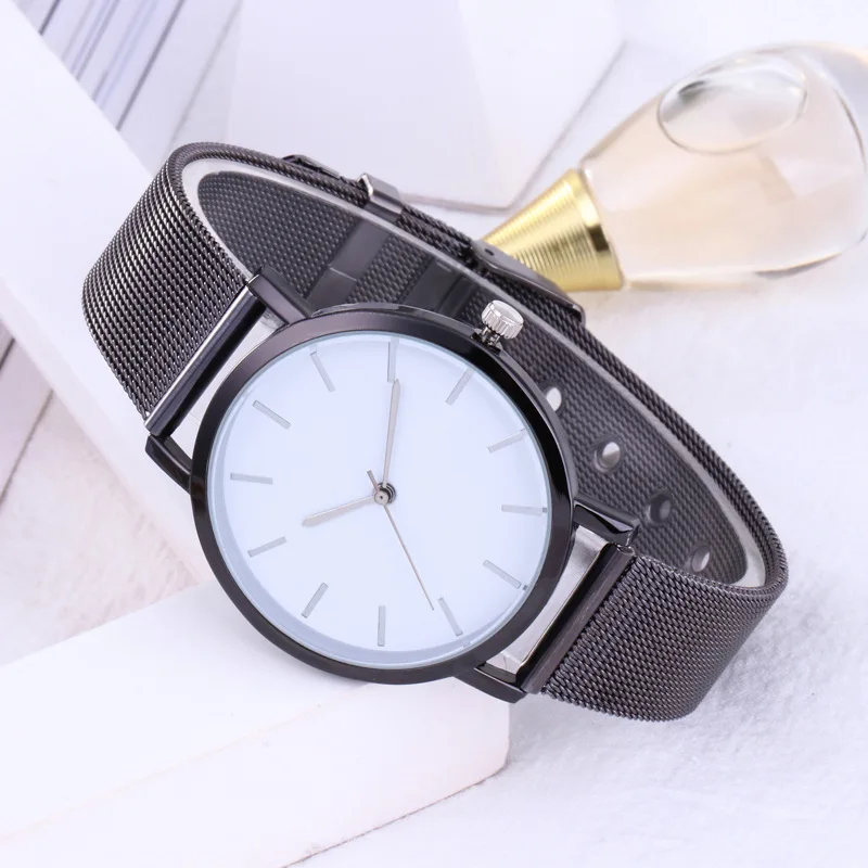 

CAW012 Women Ladies Stainless Steel Mesh Band Wrist Watch Girl Fashion Wedding Quartz Clock Fashion Wrist Watch