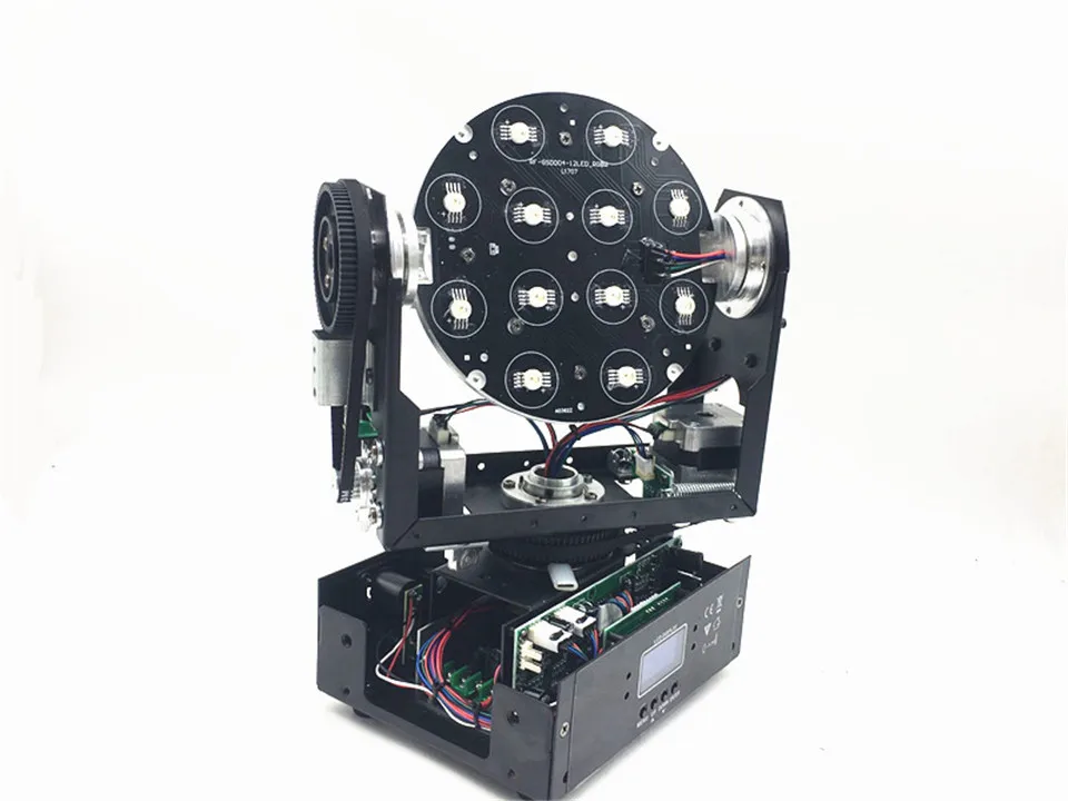 Светодиодный движущийся головной светильник fascio 12x12 w rgbw 4 в 1 цвет с avanzate 9/16 canali dmx