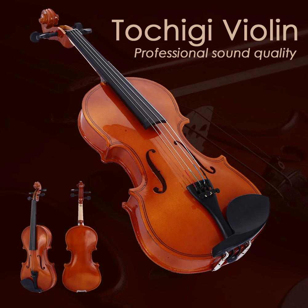 

Bright Red 1/8 Violin Music Musical Instruments Durable Tochigi Violin Playing Oak Wood Portable Gifts Beginner Violin Gifts