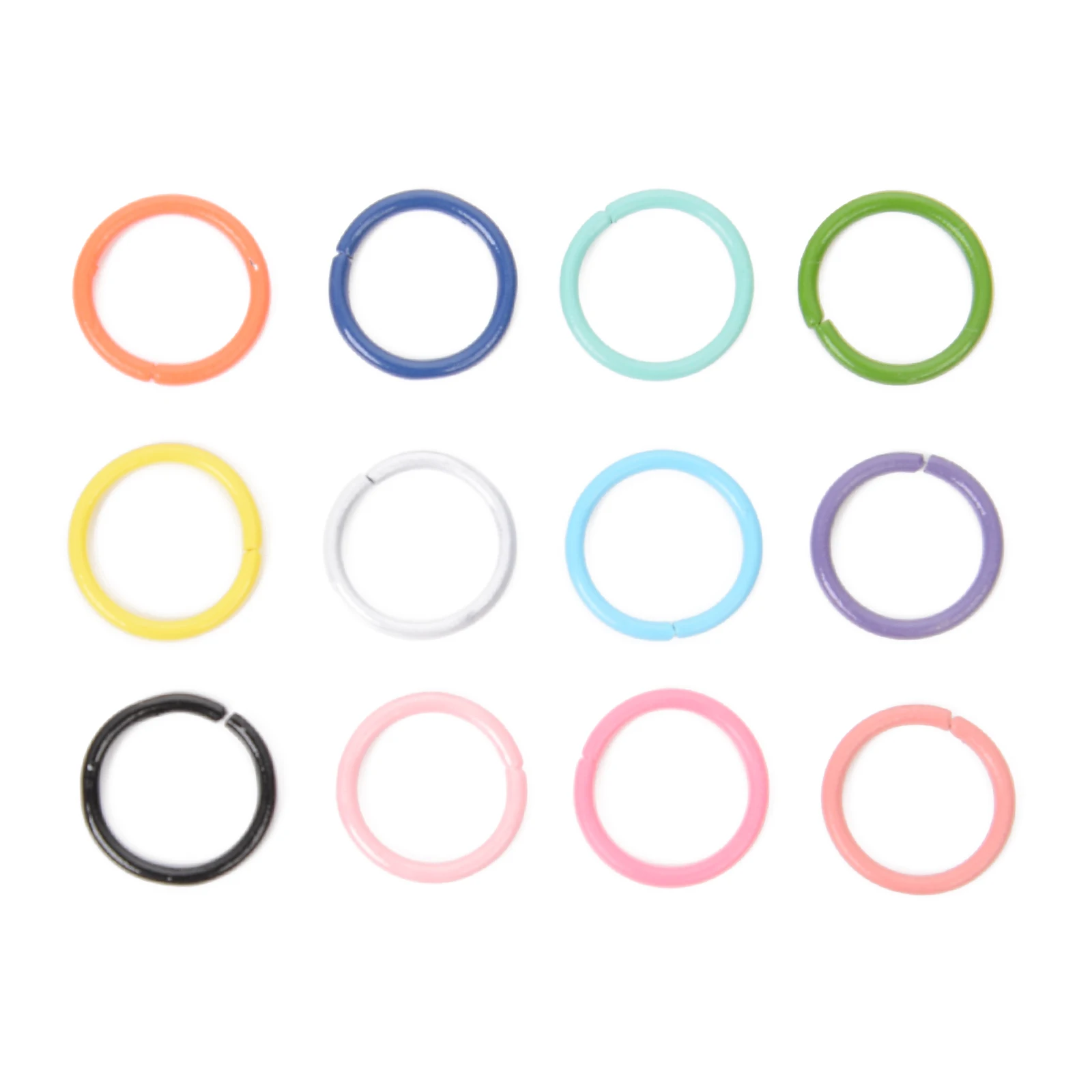 Круглые открытые одиночные петли из сплава 100 шт. 20 цветов 10 мм соединитель для
