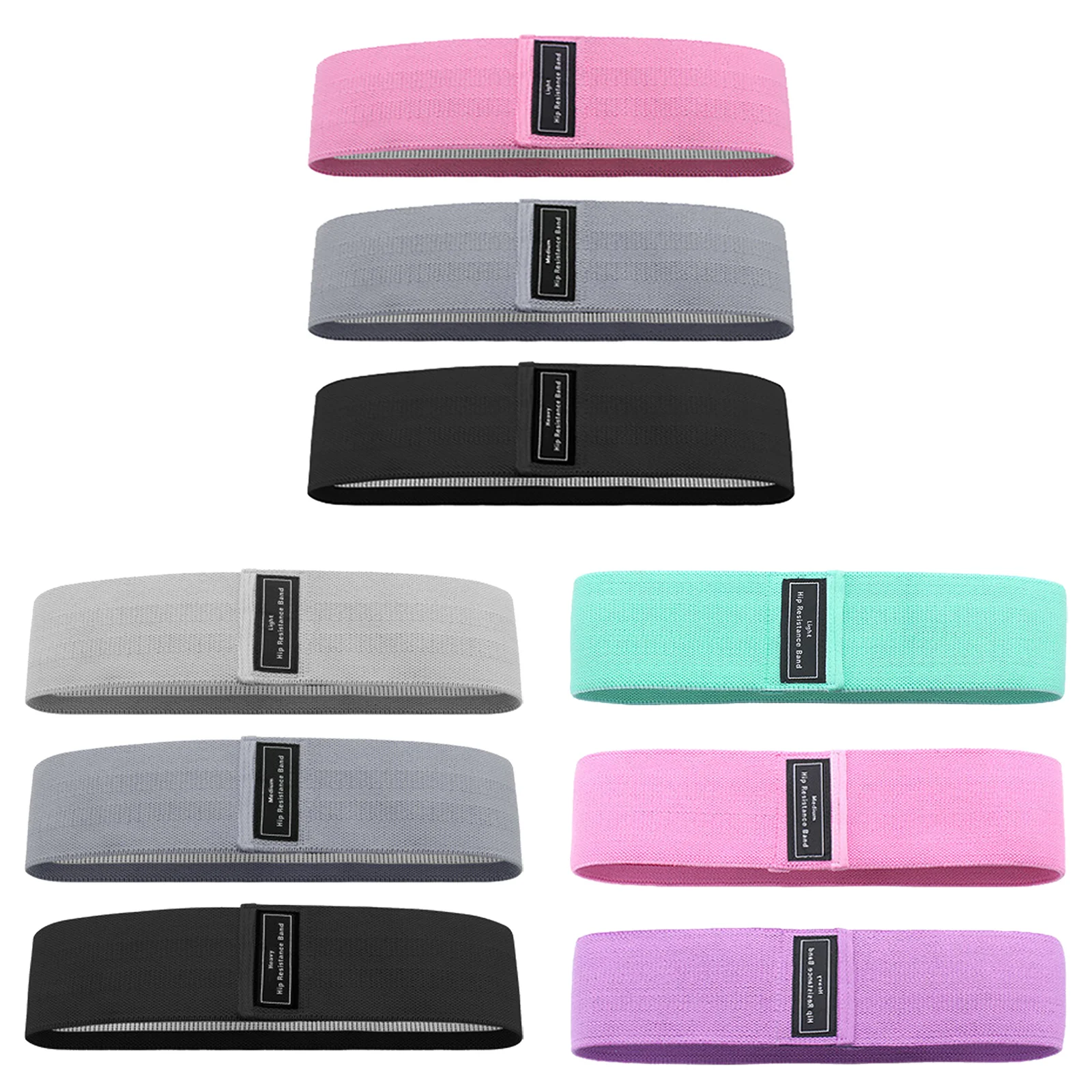 

Women Sports Fitness Strength Resistance Bands Non Slip 3 Levels Elastic Booty Bands Gym Exercise Band for Legs & Butt Exercise