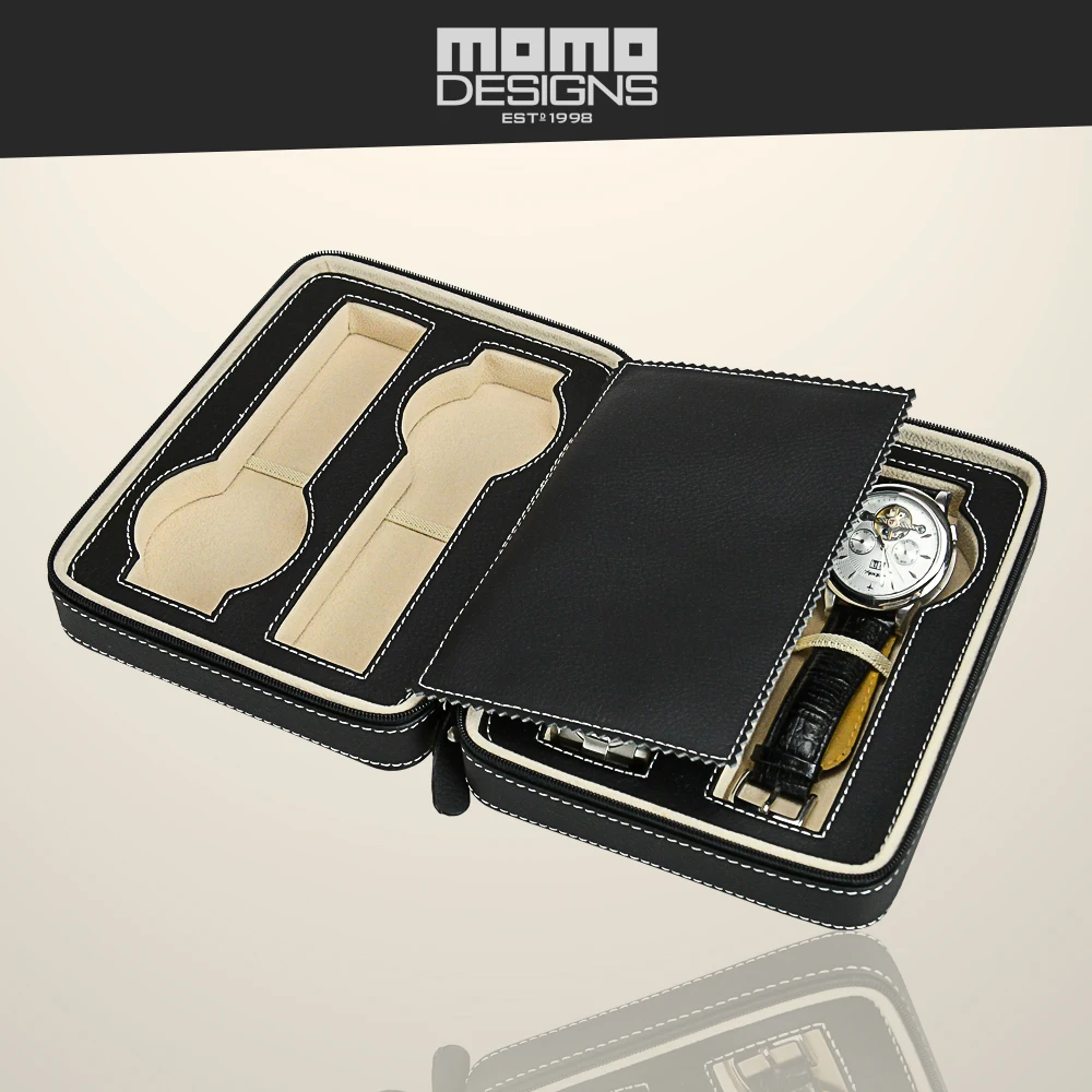 4 ящика для часов Дорожный Чехол органайзер сумка на молнии из искусственной кожи