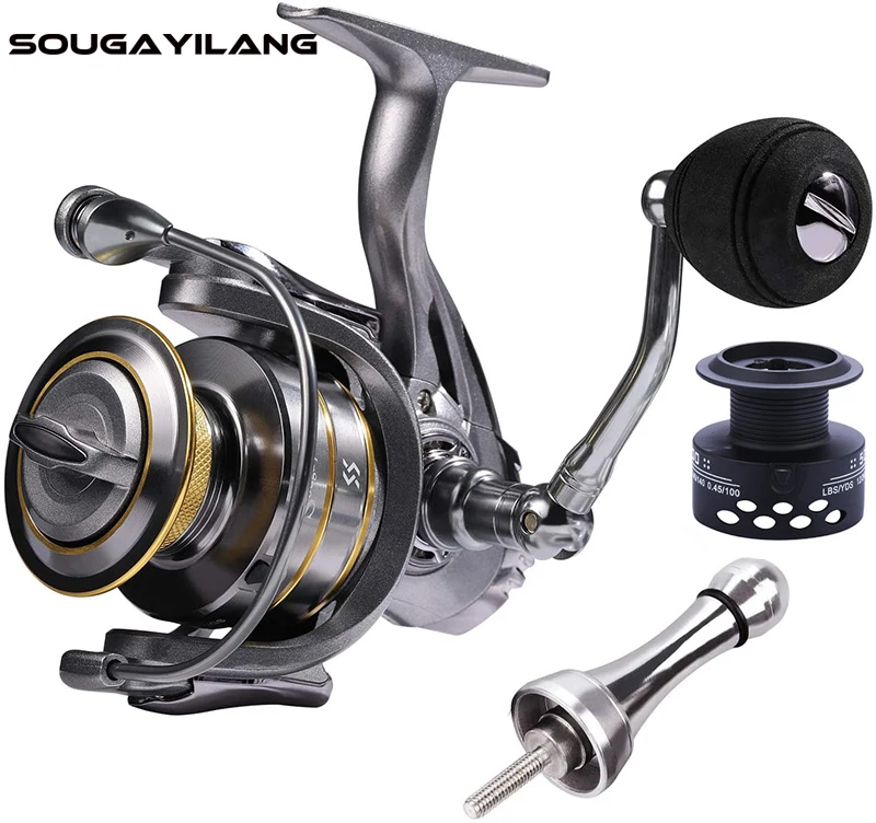 Металлическая спиннинговая Рыболовная катушка Sougayilang 13 + 1BB двойная 5 5: 1