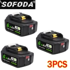 3 шт. новейшая версия BL1860 18 в 6000 мАч литий-ионная аккумуляторная батарея для Makita 18В BL1830 BL1840 BL1850 BL1860B BL1860