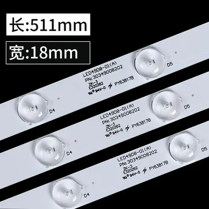 

LED Backlight Array 49 inch LC490DUJ-SGE3 LC490DUY-SHA2 JVC LT-49C550 LED49D8-01(A) LED50D8-03(A)