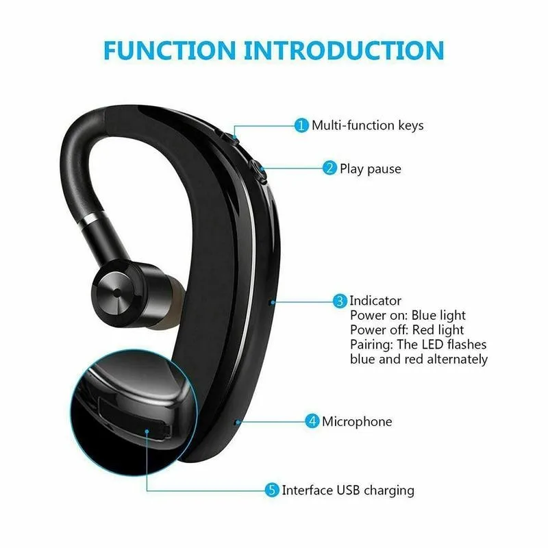 Bluetooth Беспроводные наушники с шумоподавлением Спортивная бизнес гарнитура
