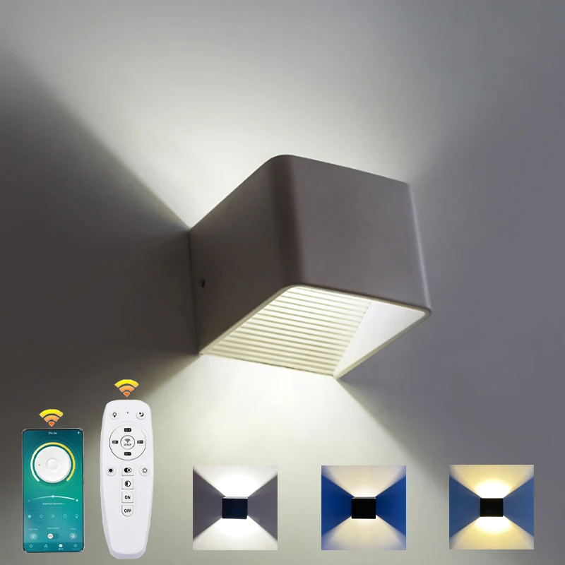 

LED Wall Lamp Dimmable 2.4G RF Remote Control Modern Bedroom Beside Wall Light Living Room Stairway Lighting Decoration Fixtures