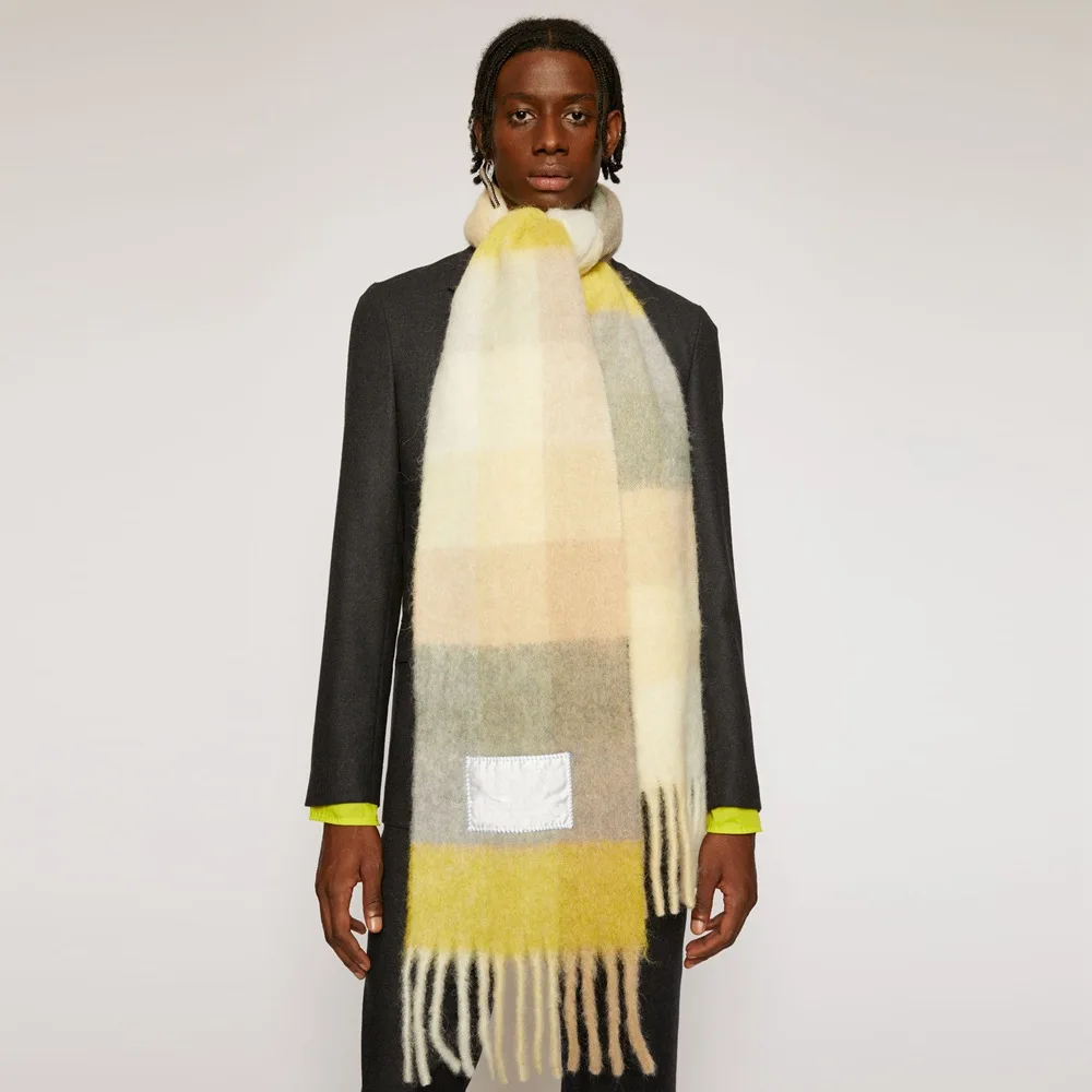 New Multi Color Plaid Tassel Scarf for Autumn and Winter 2020. AC's Same Rainbow Shawl. Men's Women's Warm Scarves |