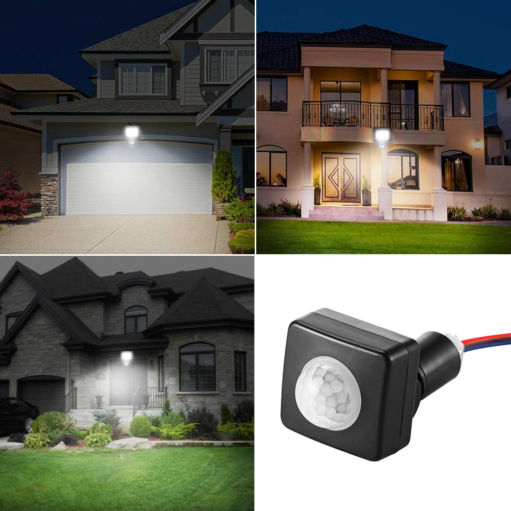 

PIR motion sensor 12mm 220V Infrared Automatic Movement Detector Timer DC 12V Outdoor Sensor Light Switch For LED Bulb Lamp New