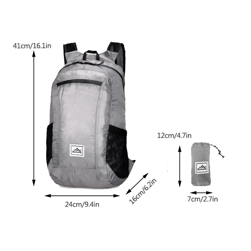 

20L Waterproof Foldable Bags Travel Camping Backpacks Portable Folding Ultra Light Backpack Outdoor Hiking Ultralight