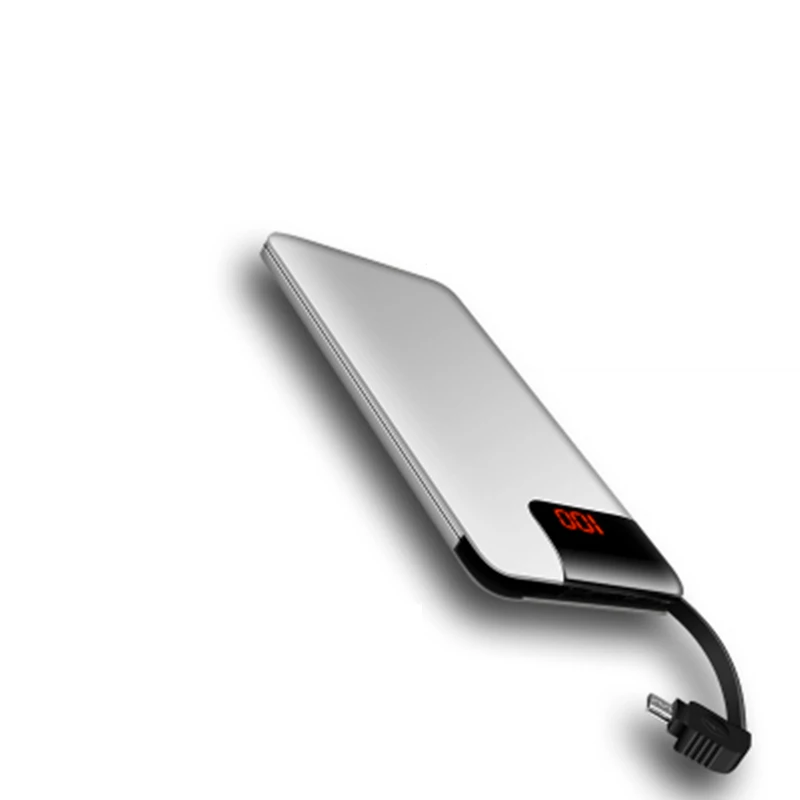 Водонепроницаемый портативный USB внешний аккумулятор 10000 мАч для всех смартфонов Xiaomi IPhone, внешний аккумулятор, быстрая зарядка, внешний аккумулятор - Цвет: Silver 20000mAh