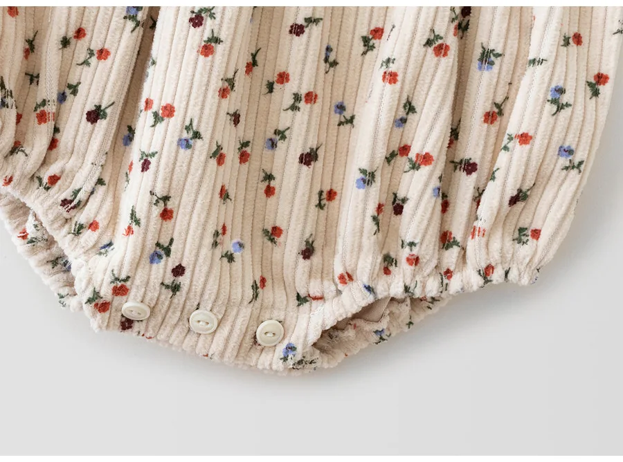 

Spring Cute Baby Girls Clothes Cotton Floral Long Sleeve Candy Color Collar Bodysuit Baby Girl Jumpsuit Infant Outfits 2021 New