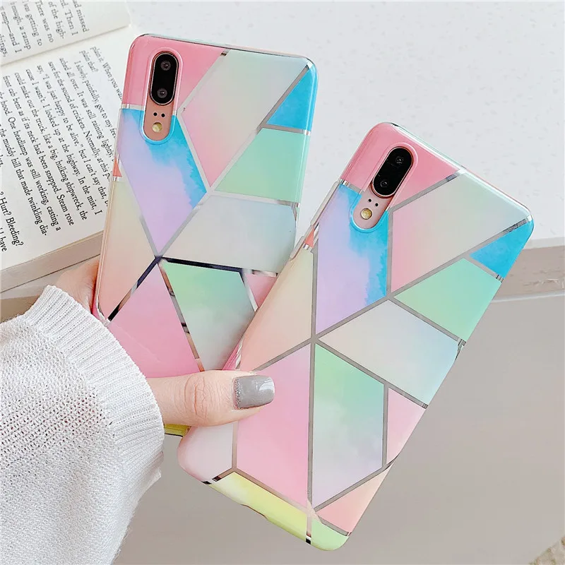 Блестящий золотой мраморный чехол для телефона huawei P20 Lite TPU чехол p20 pro Чехол для huawei p30 lite pro mate 20 pro Чехол для телефона