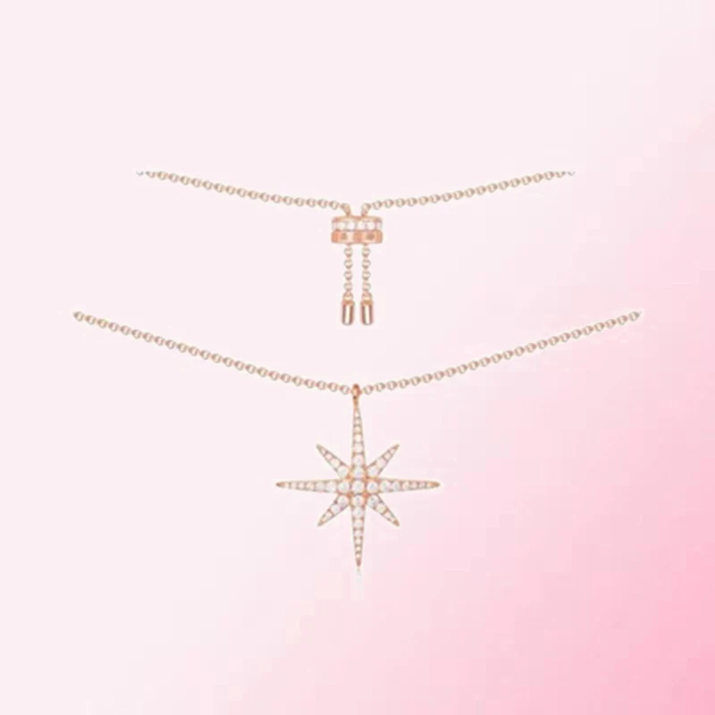 

1:1 Make 925 Sterling Silver Custom Single Shooting Star Sparkling Fashion Design Necklace