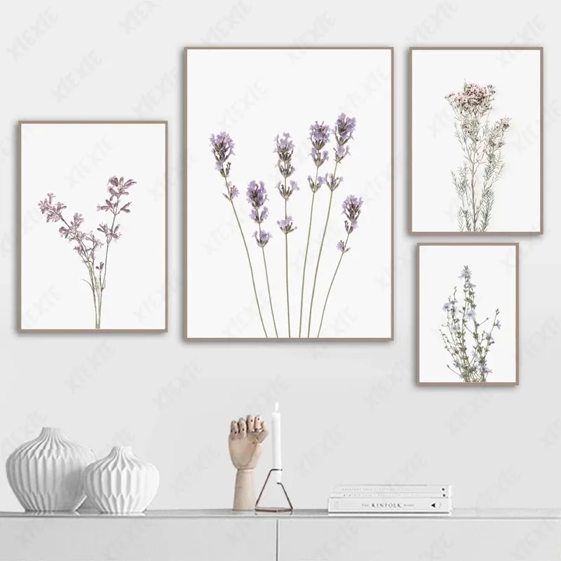 

Minimalist Wildflowers Canvas Painting Fresh Personality Nordic Style Posters Wall Art Picture Decoration Home Living Room