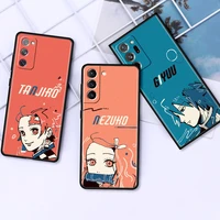demon slayer case for samsung s20 fe s21 ultra fitted cover for galaxy s10 s9 plus s10e s8 s7 edge soft phone funda