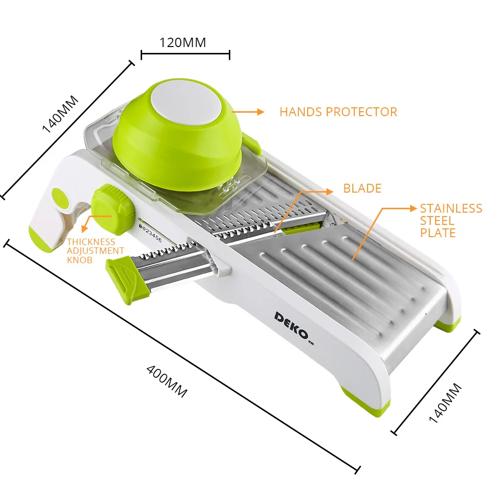 DEKO Manual Kitchen Mandoline Cutter Multifunctional Stainless Steel Vegetable Shredder Fruits Chopper Grater Slicer | Дом и сад