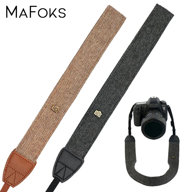 Универсальные винтажные ремни для камеры в стиле ретро хлопковый наплечный