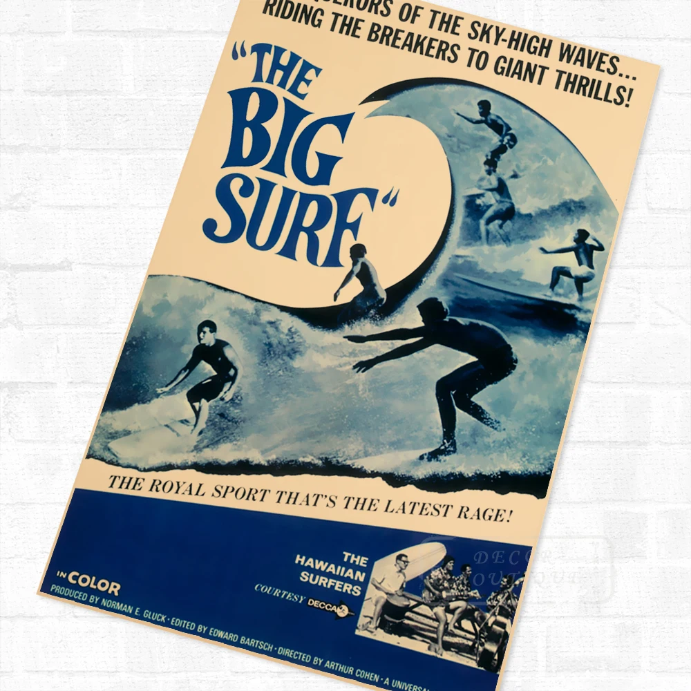 Постер Королевский спортивный для серфинга винтажный постер путешествий пляжа