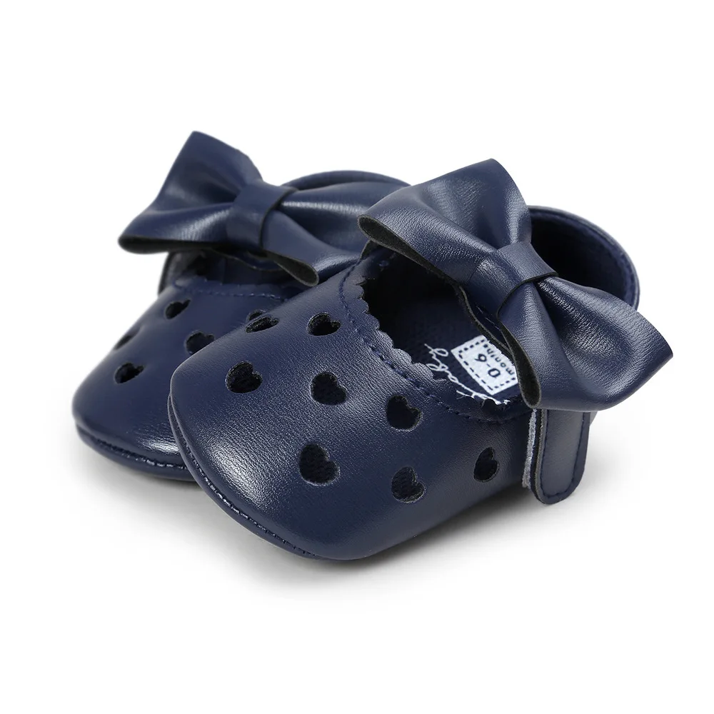 Мокасины для новорожденных мягкая Нескользящая дышащая обувь кроватки Милая