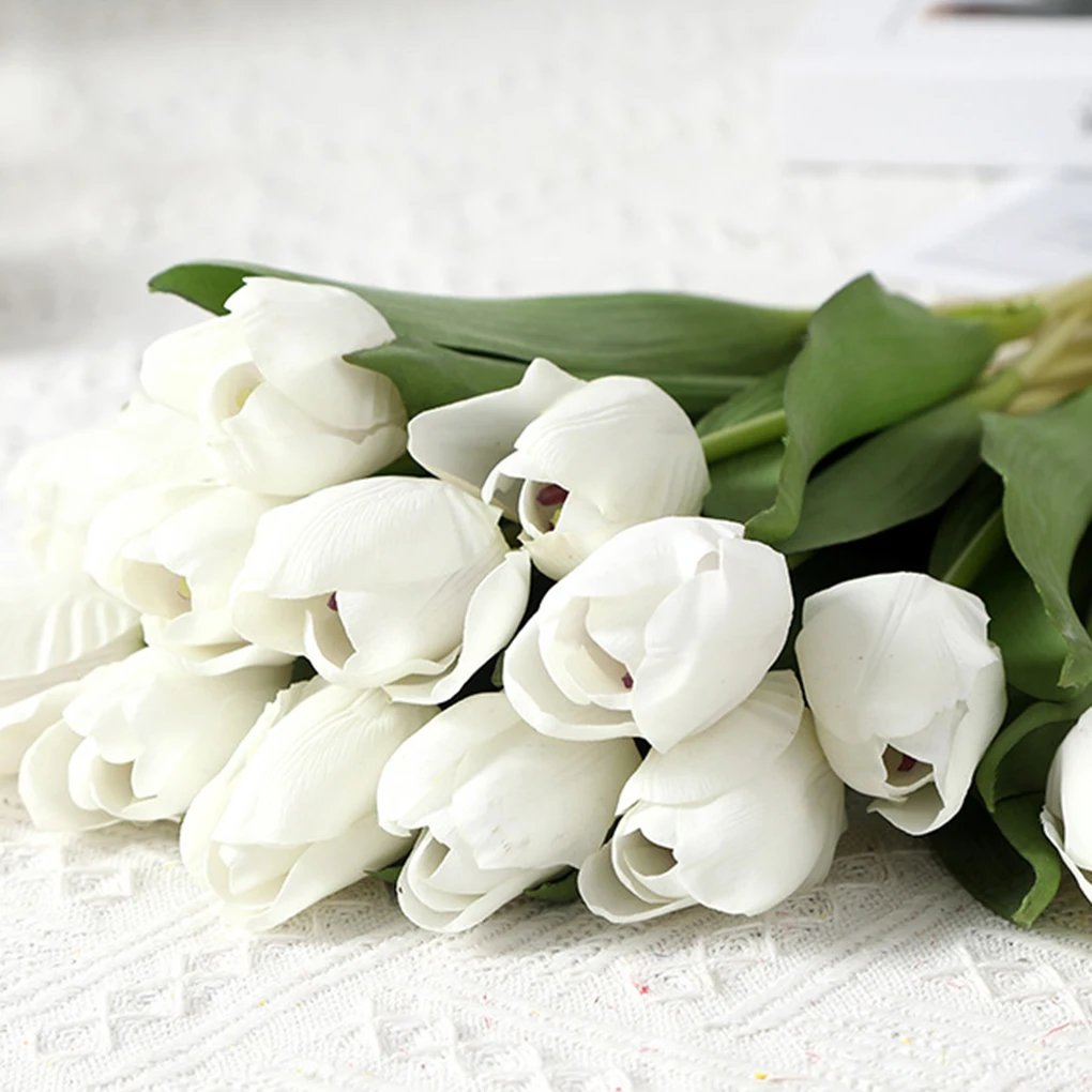 Искусственные цветы на ощупь 5 шт. искусственные Тюльпаны из ПУ тюльпаны для