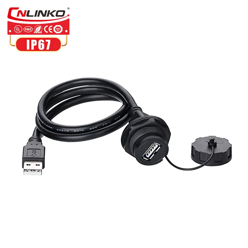 CNLINKO производитель USB2.0 Панель Крепление водонепроницаемый адаптер USB Дата IP67