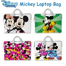 Disney Mickey Minnie Stitch Laptop Bag Case for Macbook Air Pro 13 14 15.6 Laptop Sleeve Waterproof Bag For Dell Lenovo Huawei