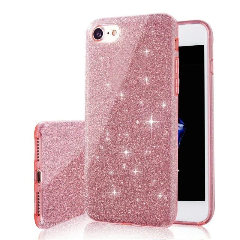 Pink Пикантные серебристые женские туфли-лодочки из ПК+ ТПУ чехол для samsung Galaxy A10 A20 A20E A30 A40 A50 A70 S7 S6 край S8 S9 S10 плюс A7 A8 A6 Bling милый чехол - Цвет: Pink