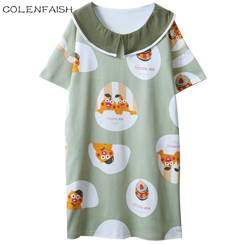 Горячая Распродажа хлопковая одежда для сна женская ночная рубашка с героями