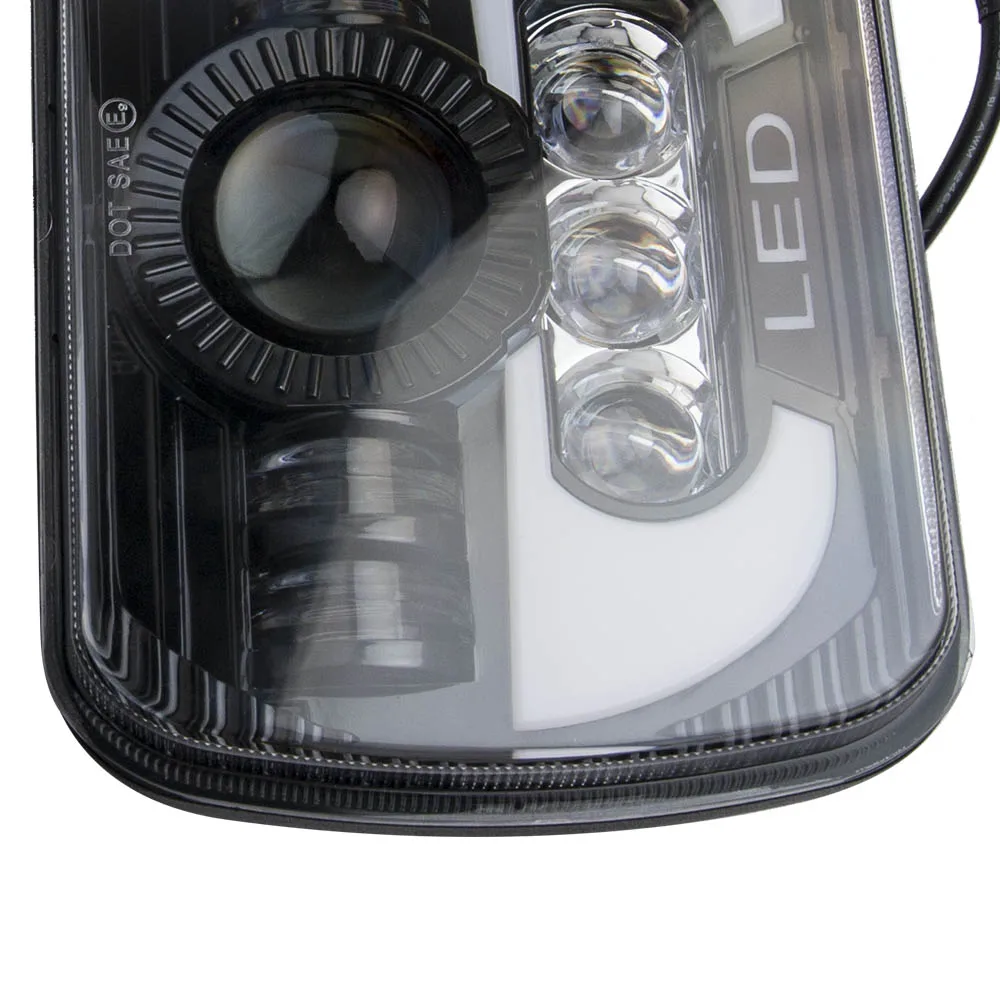 

1 Pair LED Projector Headlight Hi-Lo Beam Halo DRL For Jeep Cherokee XJ