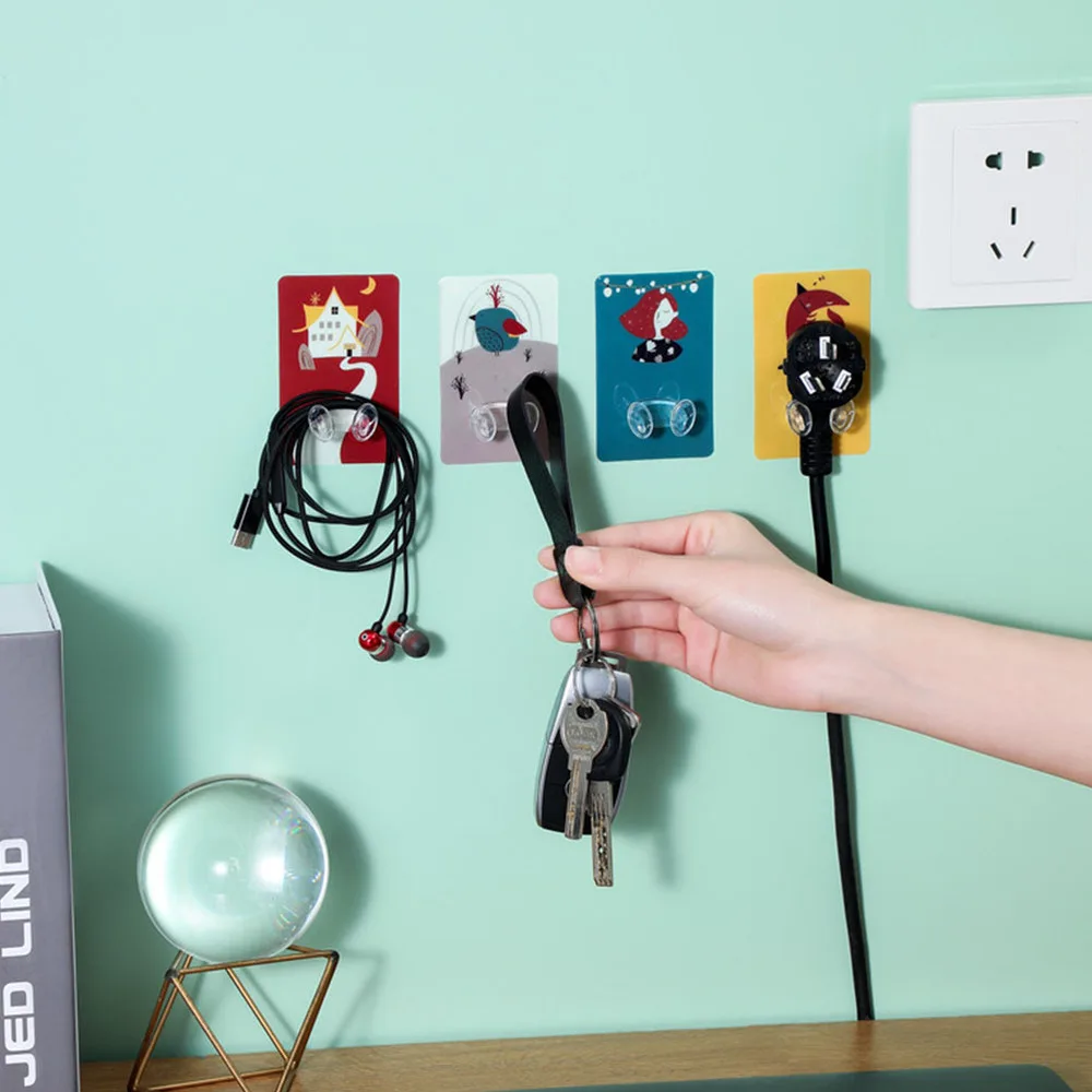 

40pcs Self-adhesive Storage Racks Durable Holder Hooks Kitchen Accessories