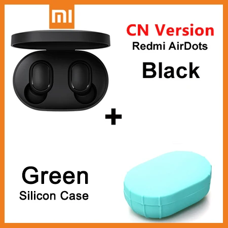 Xiaomi Redmi Airdots TWS беспроводные Bluetooth наушники стерео бас гарнитура с микрофоном голосовой помощник управление AI - Цвет: CN Add 1 Case