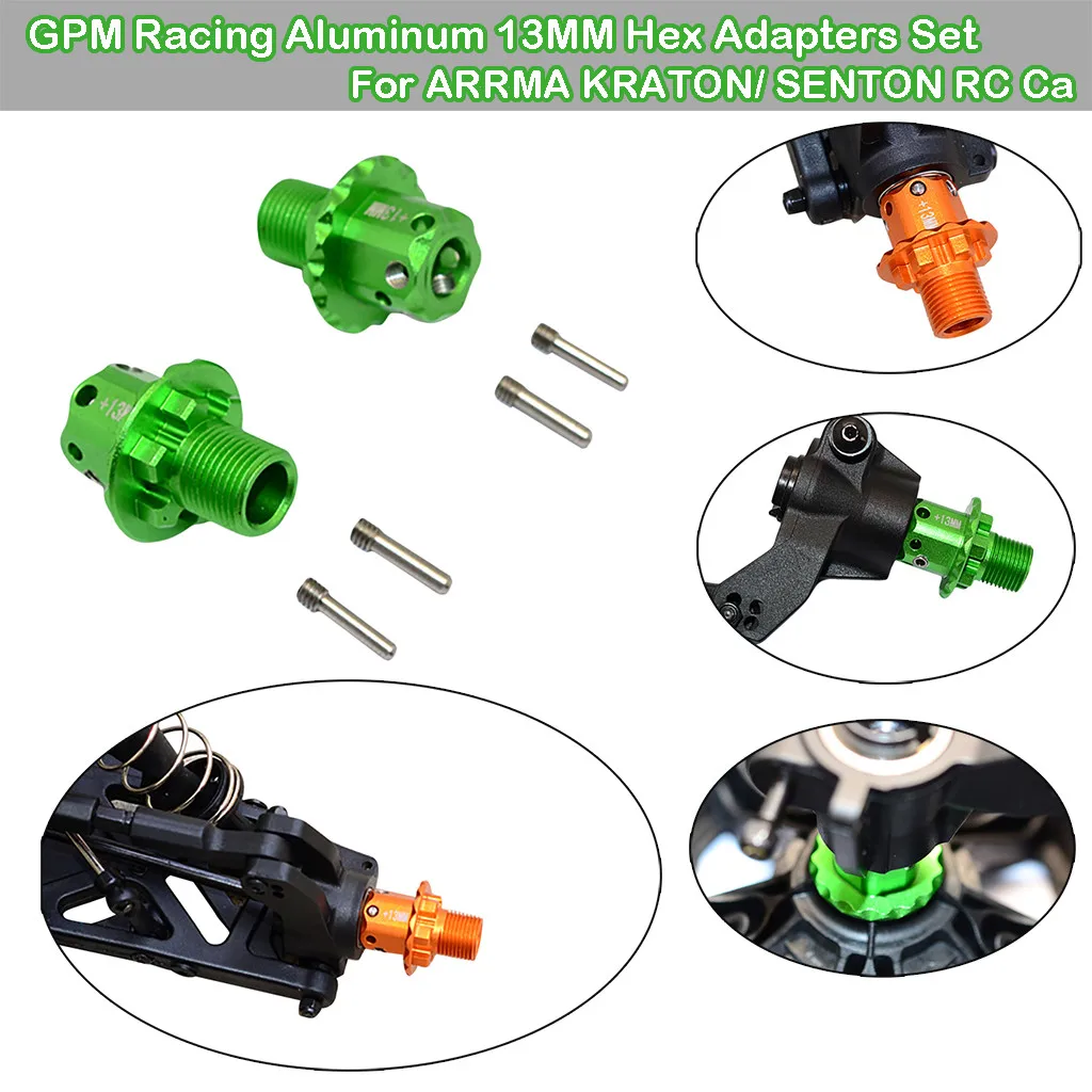 Gpm Racing Aluminum 13 мм Набор шестигранных адаптеров для Arrma Kraton/ Senton Rc Car автомобильные