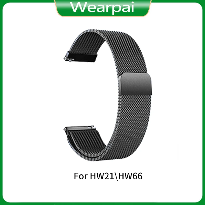 

Силиконовый стальной металлический ремешок Wearpai HW21 HW66 оригинальный ремешок на запястье смарт-браслет черный синий серый поддержка Прямая п...