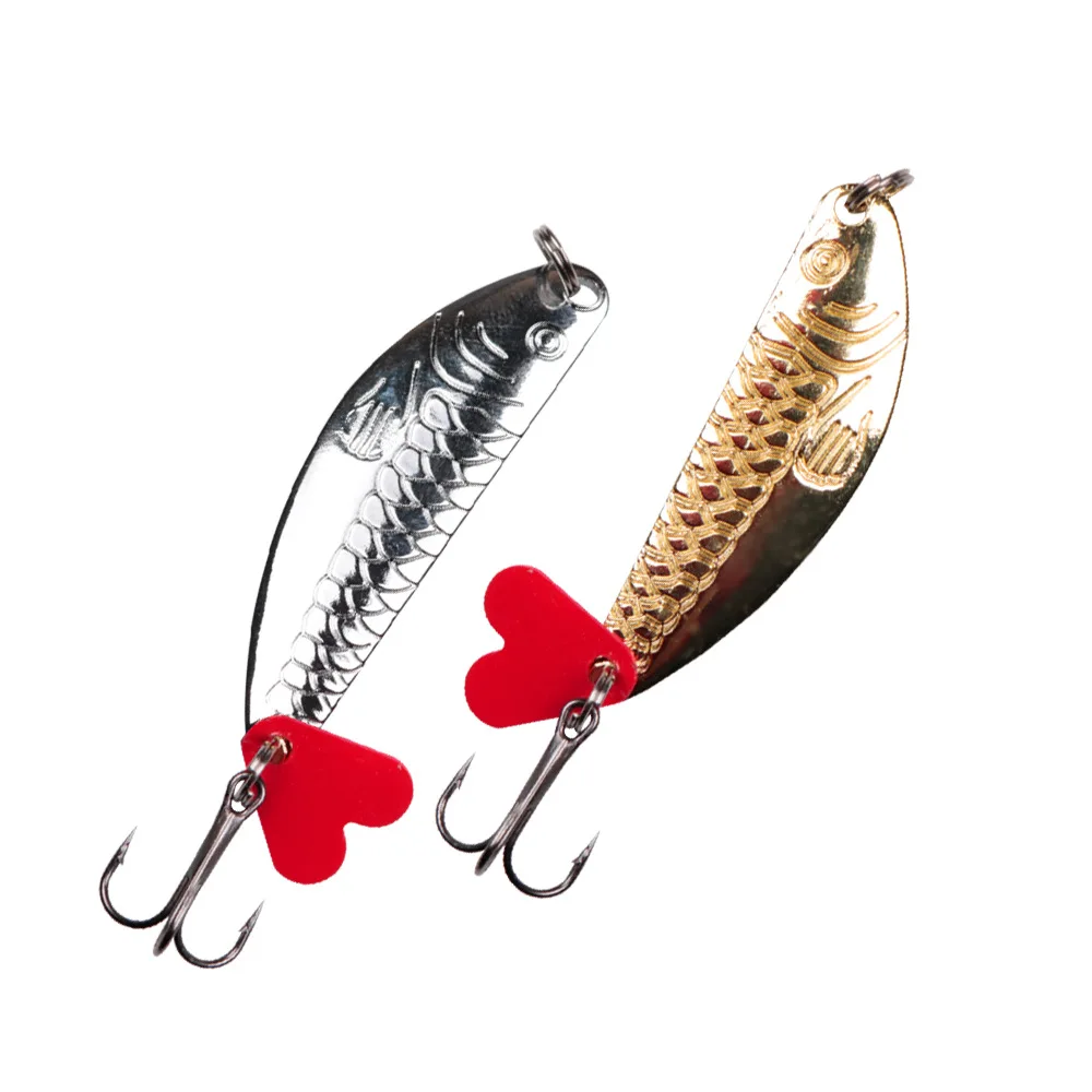 2pcs/lot 7g hard metal fishing lure biat spoon spinner bait jigging crankbait isca artificial leurre dur | Спорт и развлечения