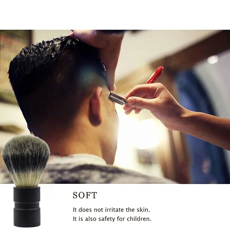 

Shaving Brush Holder Set Pure Badger Hair Shave Brush Wood Handle Resin Stand Traditional Shaving Kit for Men