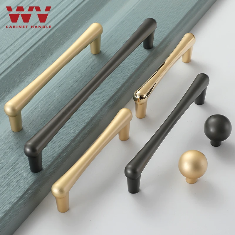 WV матовая золотая для шкафа ручки 96 мм 128 Твердый кухонный шкаф из цинкового