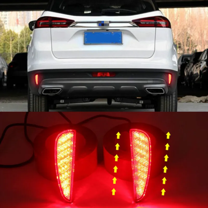 2 шт. Светодиодный отражатель для Geely Boyue 2020 задний бампер светильник фар дальнего