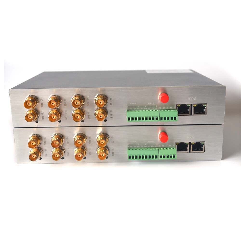 4 канала HD SDI over волоконно оптические медиа конвертеры видео/Ethernet/RS422 к