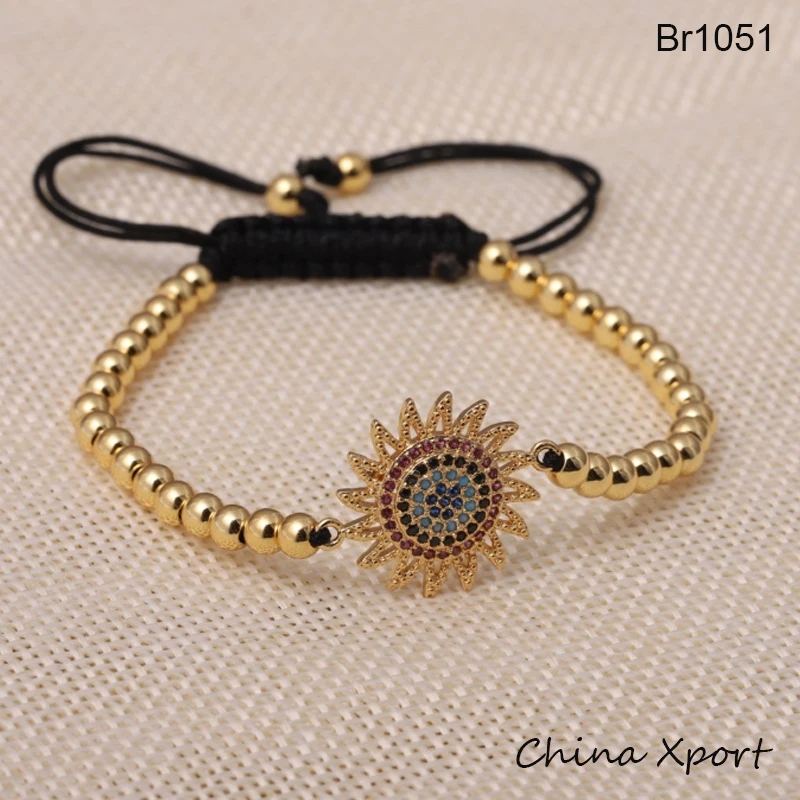 Красивые браслеты с подсолнухами для мужчин и женщин плетеные Новое поступление