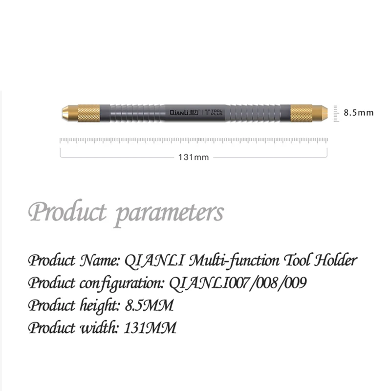 

QIANLI 007 008 009 multifunction knife handle aluminum alloy non-slip twohead universal phone repair multi-function knife handle