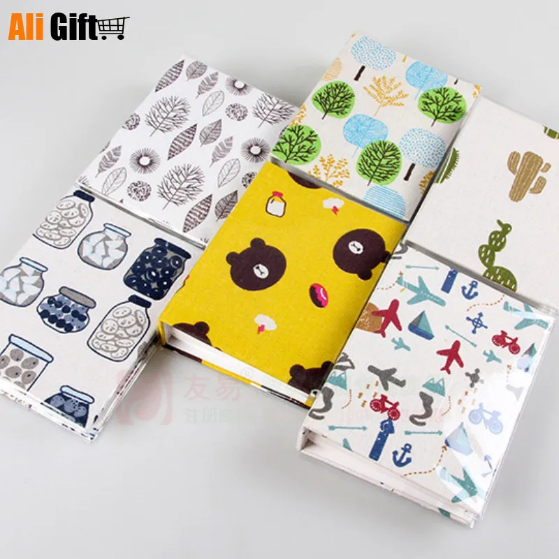 Тканевая обложка 5 дюймов 200 фотографий мультяшная Милая рамка для хранения