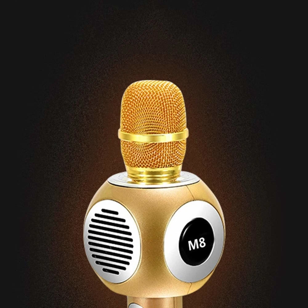 저렴한 무선 가라오케 마이크, M8 LED 라이트 내장 블루투스 스피커 휴대용 핸드 헬드 전화 가라오케 마이크 구매 무선 가라오케 마이크, M8 LED 라이트 내장 블루투스 스피커 휴대용 핸드 헬드 전화 가라오케 마이크