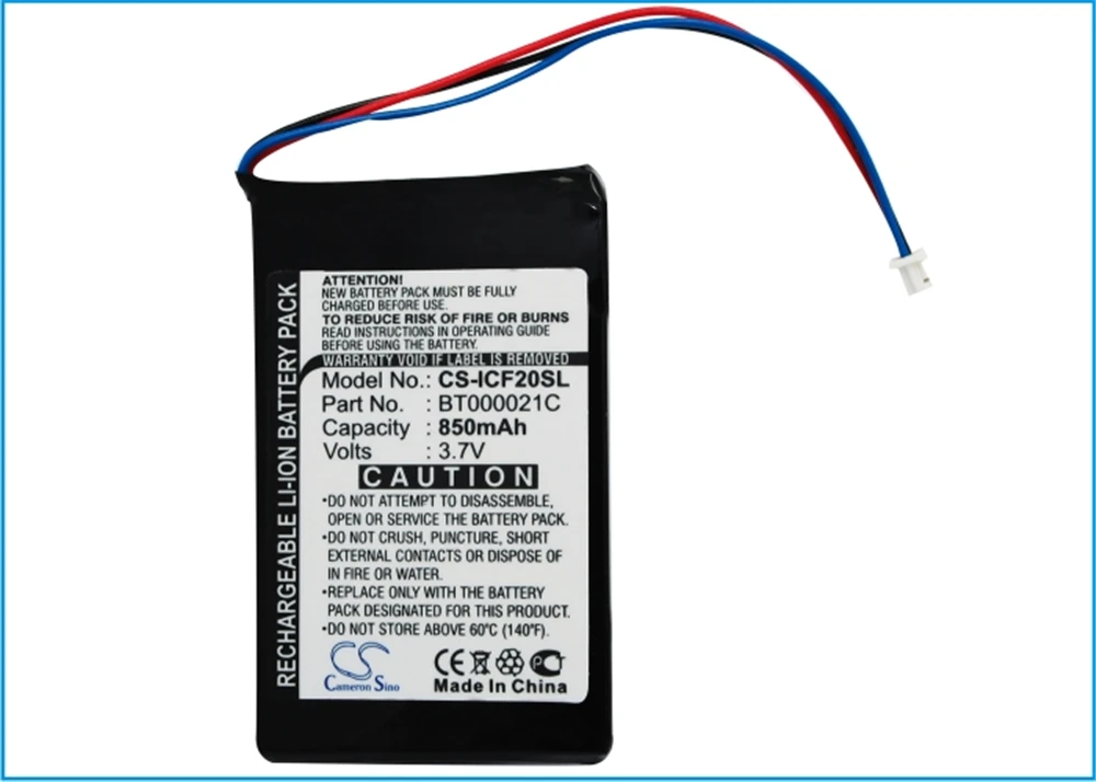 

Cameron Sino 850 NAVMAN F20, F20 Euro, F30, F40, F40 Euro, F50, BT000021C