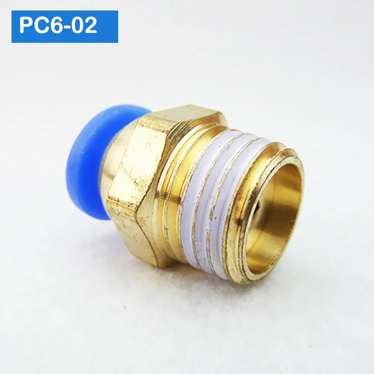 10 шт. BSPT PC6-01 PC6-02 PC8-02 PC4-m5 PC10-02 воздуха коннектор мужской шланг фитинги прямой пуш-ап в фитинги для пневматического соединения