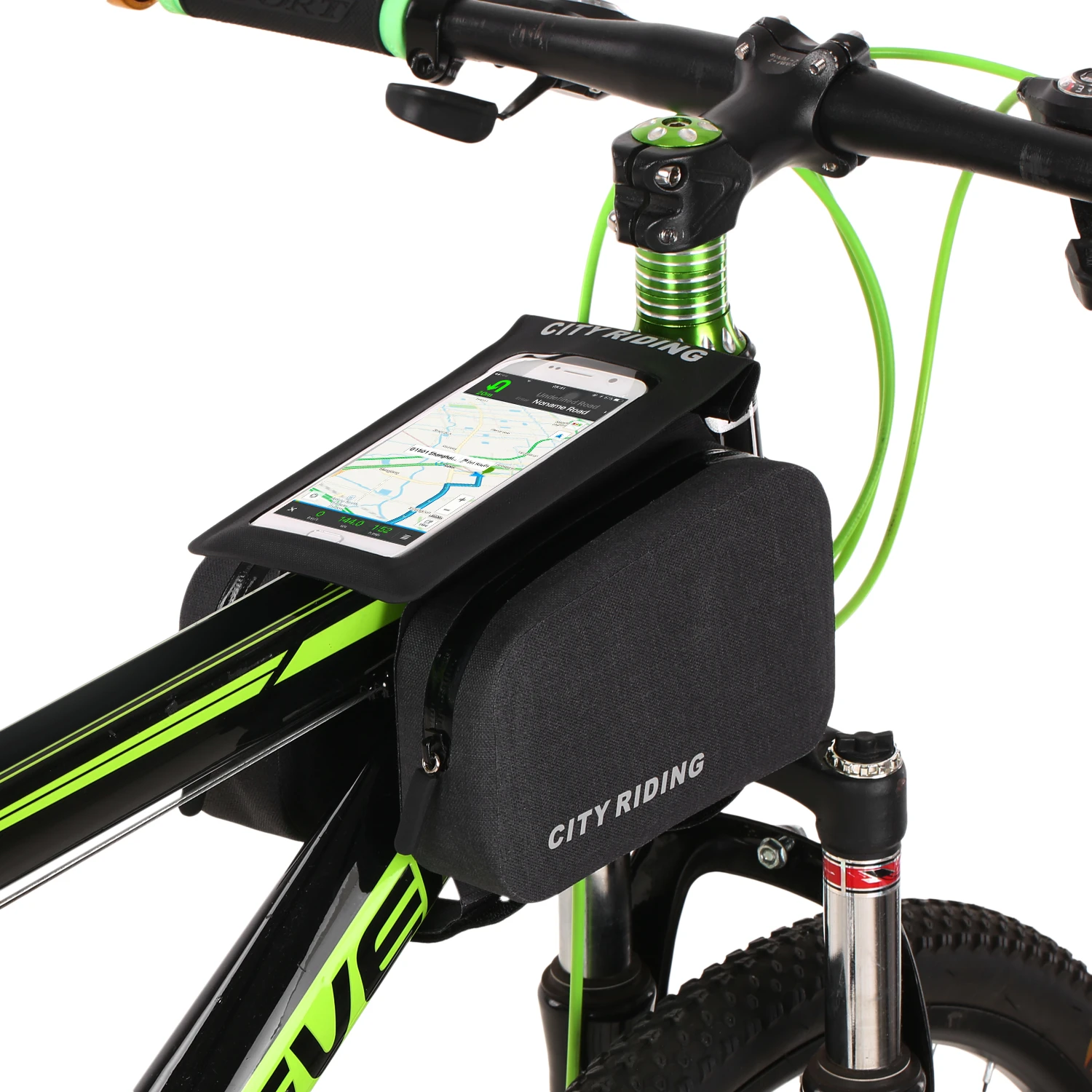 

Bike Bags Top Tube Bag Rainproof MTB Bicycle Front Frame Touchscreen Cell Phone Bag Pannier Frame Touchscreen Bags